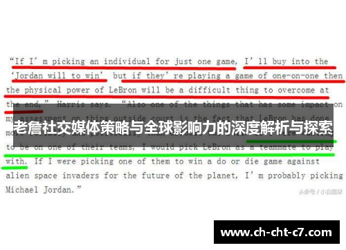 老詹社交媒体策略与全球影响力的深度解析与探索